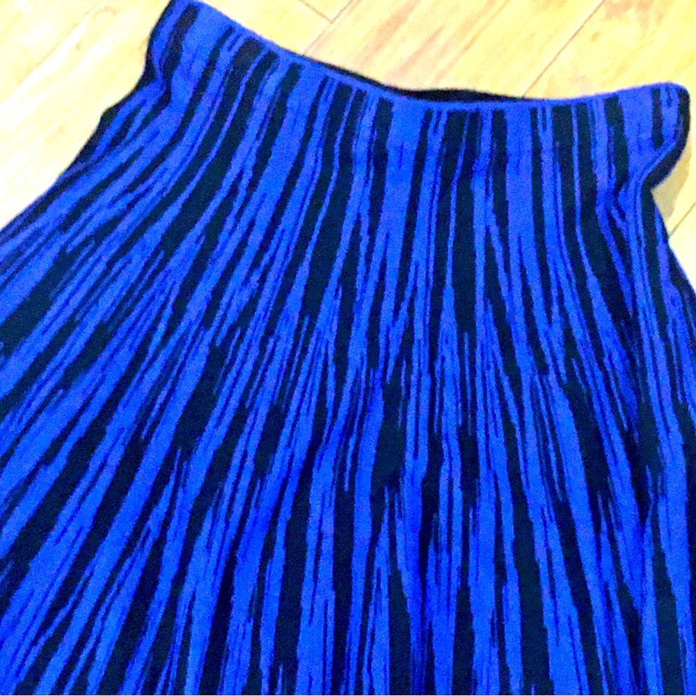 Carmen Marc Valvo sweater skirt career above knee blue black small - Picture 2 of 4
